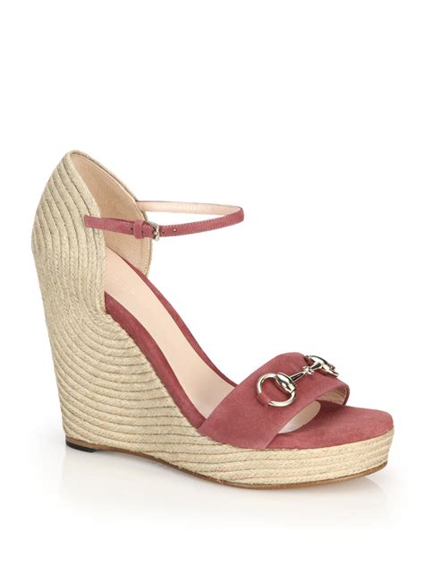 gucci espadrille sneakers|Gucci espadrilles wedges pink.